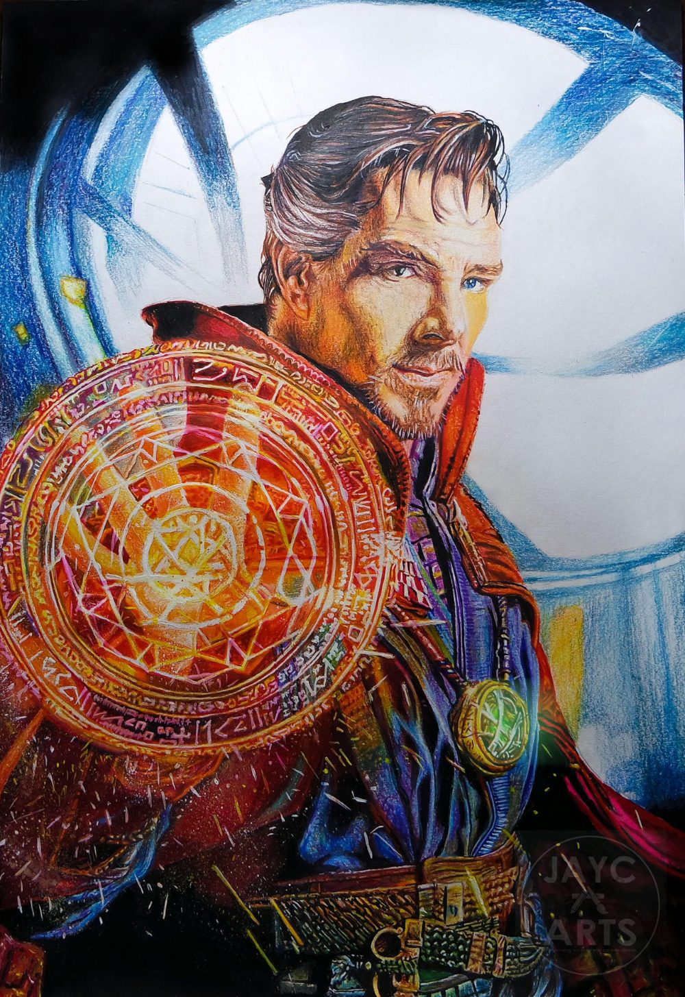 Doctor Strange met een magische cirkel