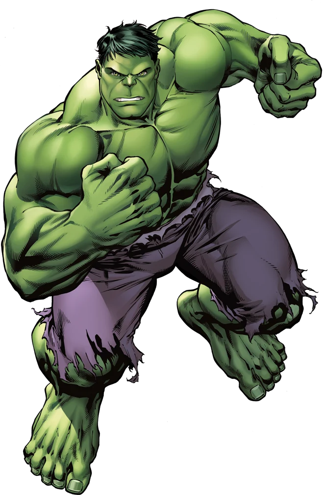 De Hulk in stripboekstijl